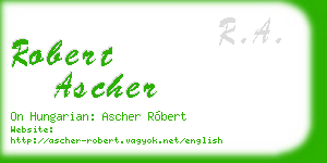 robert ascher business card