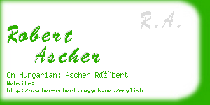 robert ascher business card